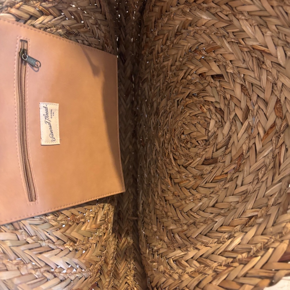 Universal Thread Straw Handbag Shoulder Straps with Tassels Color Natural - Picture 4 of 6